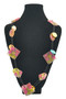 Front of the Pink Multicolor Petula Adjustable Necklace from Sylca Designs