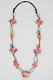 Front of the Pink Multicolor Petula Adjustable Necklace from Sylca Designs