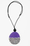 Front of the Purple Jolie Pendant Adjustable Necklace from Sylca Designs