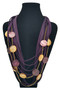 Front of the Purple Rope Beaded Statement Necklace from Alisha D.