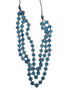 Front of the Denim Blue Jacey Triple Strand Necklace from Sylca Designs
