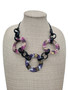 Front of the Purple Hoops Statement Necklace from Alisha D.