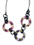 Front of the Purple Hoops Statement Necklace from Alisha D.