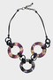 Front of the Purple Hoops Statement Necklace from Alisha D.