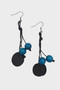 Front of the Black and Blue Tassel Beads Earrings from Alisha D.