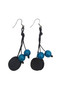 Front of the Black and Blue Tassel Beads Earrings from Alisha D.