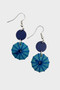 Front of the Blue Hayden Disk Earrings from Sylca Designs