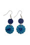 Front of the Blue Hayden Disk Earrings from Sylca Designs