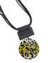 Front of the Lime Animal Print Statement Necklace from Alisha D.