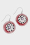 Front of the Red Reign Earrings from Sylca Designs