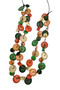 Front of the Orange and Green Tabitha Necklace from Sylca Designs