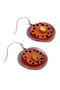 Front of the Orange Reign Earrings from Sylca Designs
