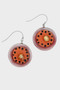 Front of the Orange Reign Earrings from Sylca Designs