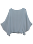 Back image of the Frank Lyman aqua chiffon overlay blouse with bling