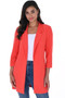 Front of the Open Front 3/4 Sleeve Blazer from Frank Lyman in the color orange
