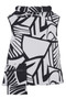 Front of the Abstract Print Wire Collar Vest from Kozan in the colors white and black