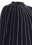 Close up of the Hollywood Eve Striped Dress from Kozan in the colors black and white