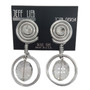 Front of the Translucent Beads Silver Clip-On Earrings from Jeff Lieb