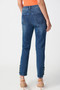 Back of the Embellished Eyelet Slim Fit Jeans from Joseph Ribkoff in the color medium blue