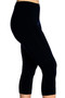 Side of the Capri 23" Leggings from Michael Tyler in the color black