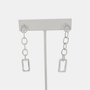 Front of the Silver Chain Link Earrings from OMG Blings
