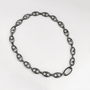 Front of the Gunmetal 20" Puffy Mariner Link Necklace from OMG Blings
