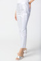 Side of the Metallic Animal Print Pull-On Jeans from Joseph Ribkoff in the colors white and silver