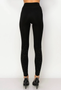 Back of the Rhinestone Embellished Skinny Ankle Leggings from Vocal in the color black
