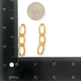 Size of the Gold Water Resistant Chain Link Earrings from OMG Blings