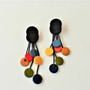 Front of the Neoprene Confetti Round Dangle Earrings from Laurent Scott