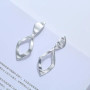 Front of the Contempo Silver Art Deco Pendant Earrings from Laurent Scott