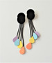 Front of the Neoprene Confetti Teardrop Earrings from Laurent Scott