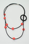 Front of the Neoprene Van Gough Red Necklace from Laurent Scott