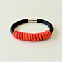 Front of the Neoprene Red Twisted Magnetic Bracelet from Laurent Scott