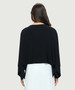 Back of the High-Low Batwing Top with Arm Cuffs from Last Tango in the color black