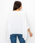 Back of the Flowy Dolman Sleeve Topper from Last Tango in the color off white