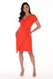 Front of the Criss-Cross Wrap Dress from Frank Lyman in the color cherry