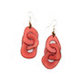 Front of the Vero Poppy Coral Earrings from Tagua