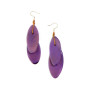 Front of the Nici Purple Earrings from Tagua