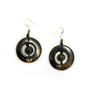 Front of the Lorena Black Earrings from Tagua