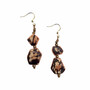 Front of the Bertha Peach Earrings from Tagua