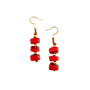 Front of the Zoraida Red Earrings from Tagua