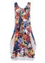 Front of the Jolie Multicolor Print Dress from Kozan