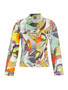 Front of the Botanica Jean Jacket from Dolcezza in the multicolor print