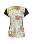 Back of the 'Love in the City' Print Tee from Dolcezza in the multicolor print