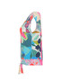 Side of the 'Rumba' Side Tie Top from Dolcezza in the multicolor print