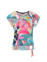 Front of the 'Rumba' Side Tie Top from Dolcezza in the multicolor print
