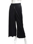 Front of the Zipper Skirt Pants from Ever Sassy in the color black (shown as pants)