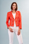 Front of the Printed Lining Military Jacket from Insight New York in the color persimmon