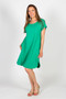 Front of the T-Shirt Pocket Dress from Pure Essence in the color Kelly green